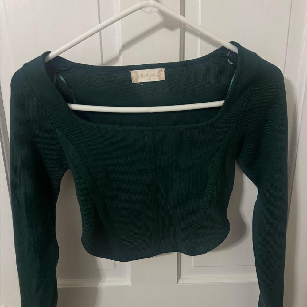 Altar'd State Forest Green Crop Top